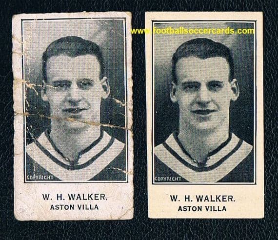 1926 PAIR OF Walker Aston Villa Barratt Sherbet Novelties backs 2 cards GLOSSY & Matt
