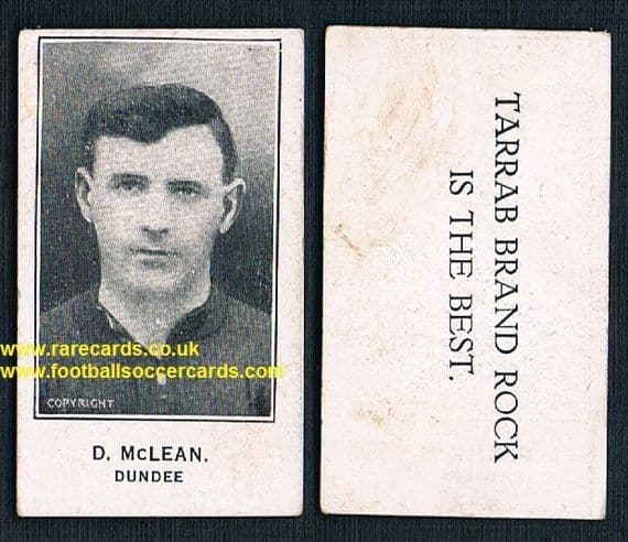 1926 Scots legend David McLean Celtic Wednesday Dundee Barratt Sweets Are Pure IHFSS 43