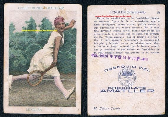 1926 Suzanne Lenglen early card # Amatller chocolates Spain