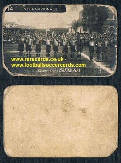 1927-28 Salvi Inter team fascist salute soccer card