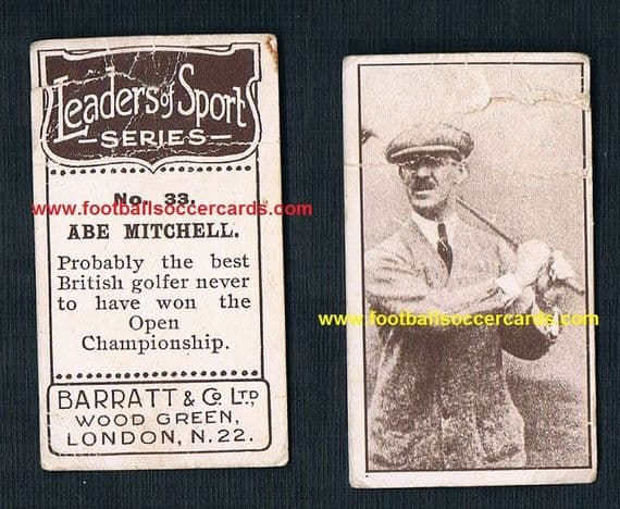 1927 Abe Mitchell golfer Barratt Leaders of Sport poor