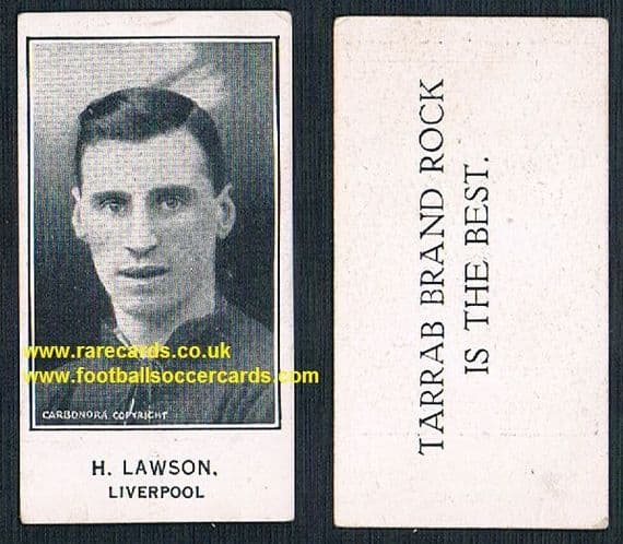 1927 Barratt & Co H. Lawson Liverpool footballer Tarrab Brand card
