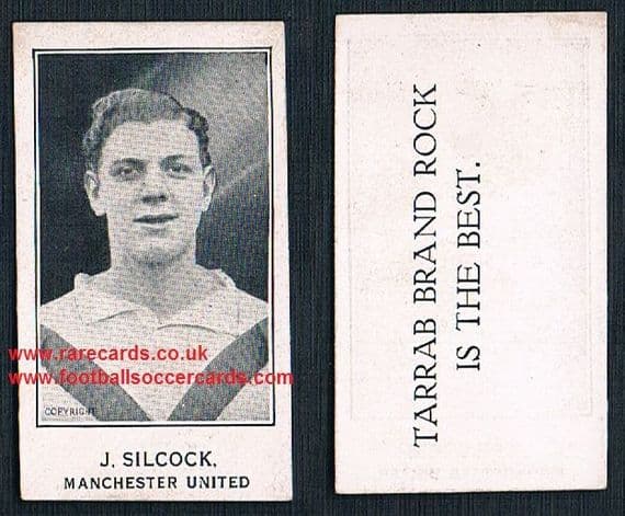1927 Barratt J. Silcock Manchester United variety Tarrab Brand footballer card