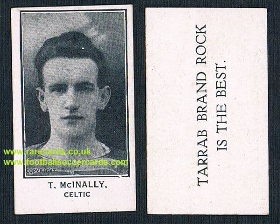 1927 Barratt T. McInally Celtic MATT white Tarrab Brand variety footballer card