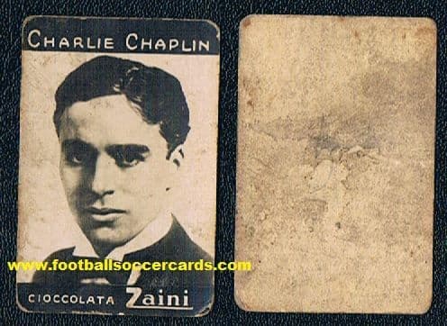 1927 Charlie Chaplin Zaini cioccolata A type early chocolates card from Italy