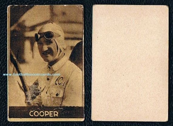 1927 Earl Cooper Indy 500 ROOKIE CARD Indianapolis Milan Grand Prix 1927 MSHF legend