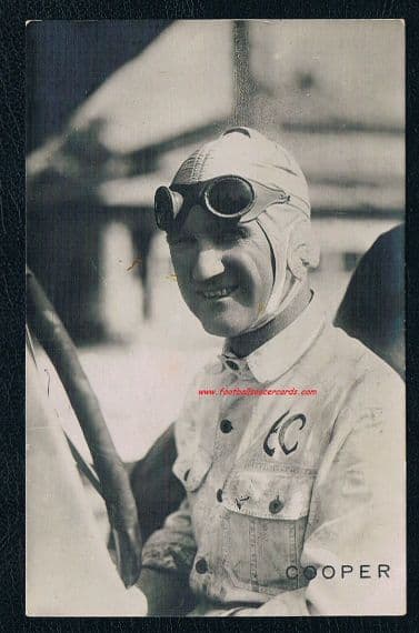 1927 Earl Cooper US MSHF Indianapolis Indy 500 record Italian card '27 Monza GP, ROOKIE PC