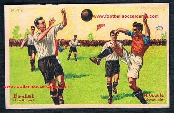 1927 Erdal Kwak BURNLEY v Nuremberg German trade card