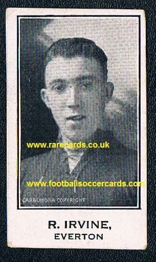 1927 Everton Bobby Irvine Ireland Barratt Xmas back