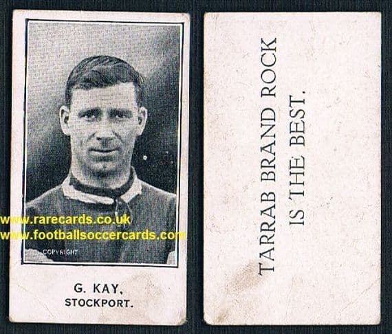1927 George Kay Liverpool manager Stockport County West Ham United Barratt Tarrab card