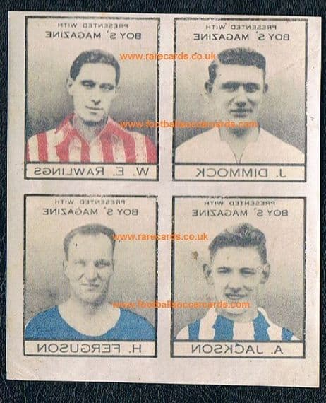 1927 uncut Dimmock Ferguson Rawlings Jackson