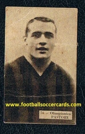 1928 -29 Piero Pastore * rookie card * FAMOUS FILM ACTOR when younger at AC Milan