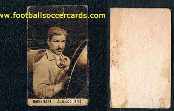 1928 -30 Alfieri Maserati ROOKIE card from Italy, F1 rarity