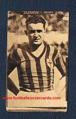 1928 Abdon Sgarbi CAPTAIN of AC MILAN SPAL rare trade card