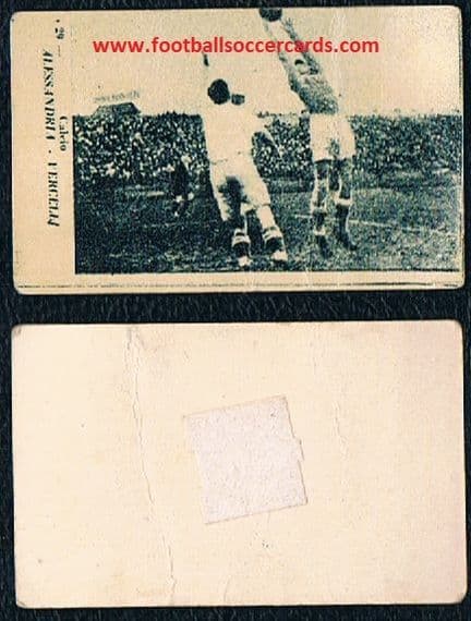 1928 Alessandria v Pro Vercelli Italian trade card