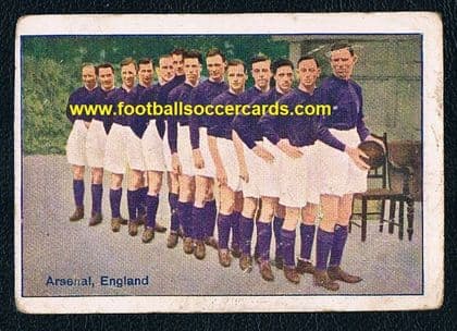 1928 Arsenal - in purple! German Greiling Tobacco, 8th Serie Fussballsport #16 stunning card!