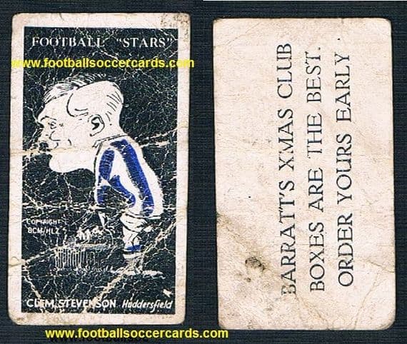 1928 Clem Stevenson Huddersfield Barratt Football Stars