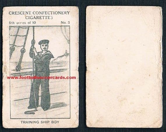 1928 Crescent Confectionery navy boy on deck card 5th Series #3