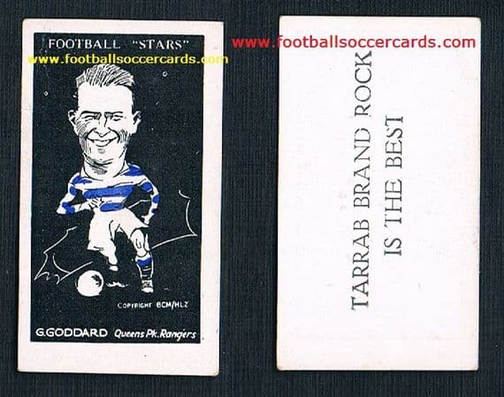 1928 G Goddard Brentford QPR Wolves Southend Tarrab back Barratt Football Stars