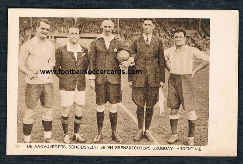 1928 Jose Nasazzi Uruguay 1st WC 1930 winner & Argentina Luis Monti PC OG 28