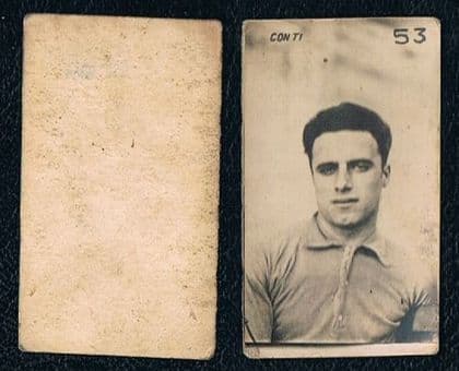 1928 Leopoldo Conti INTER card Olympics 1924 Int'l Cup 1930 winner RARE CARD! Salvi? Dated by Zaini!