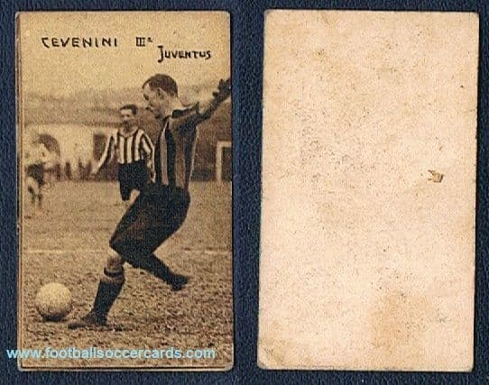 1928 Luigi Cevenini III ROOKIE CARD Juventus legend 2x Italian Champion