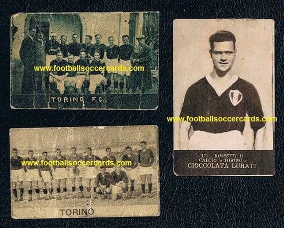 1928 Lurati Rossetti II - on all 3 cards! Also seen is Libontti etc Torino 3 cards