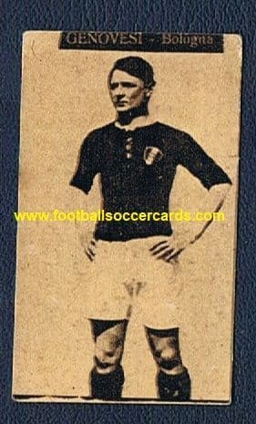 1928 Pietro Genovesi BOLOGNA rare soccer rookie card Multiple winner legendary player, much glory