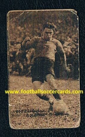 1929 Giuseppe Muzzioli of Bologna Italian trade card, winner 2x Serie A
