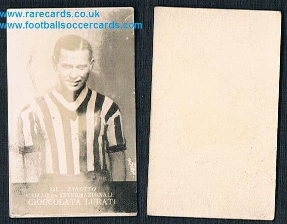 1929 Zanotto INTER Lurati chocolates card