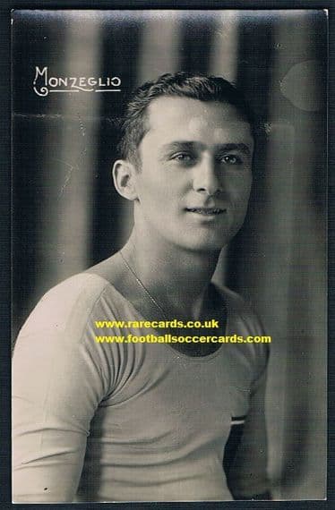 1930 -31 Eraldo Monzeglio LEGEND 2-time World Cup Winner! WC34 & WC38 Falci Farabola GdS