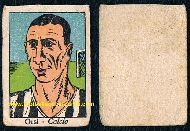 1930 31 Mumo LEGENDARY HALL of FAMER Raimundo Orsi STELLA caricature card Juventus Italy Argentina