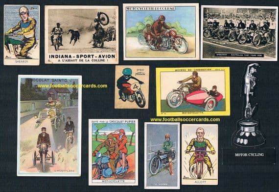 1930 -70s motorcycle cards speedway motocross 11 different motor sport cards as SEEN IN MY 2021 BOOK