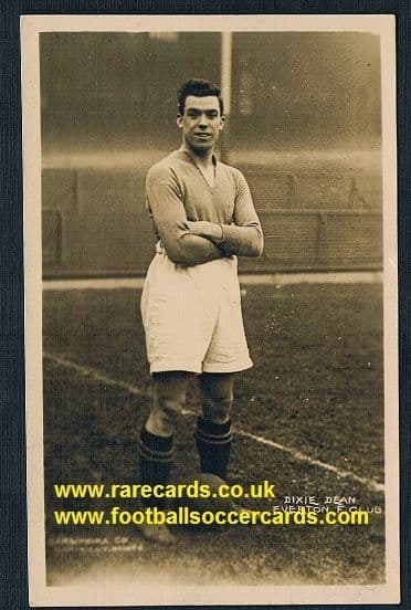 1930 Dixie Dean Carbonara Mills Dale Street Liverpool postcard Everton