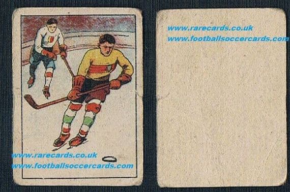 1930 ice hockey Italian trade card