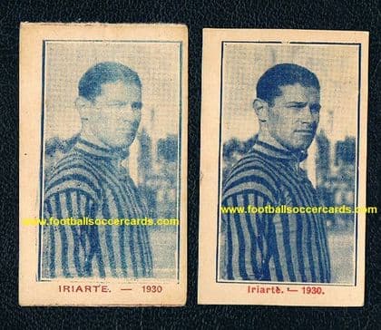 1930 Iriarte World Cup Final goal scorer WC30 Uruguay 2 cards variations
