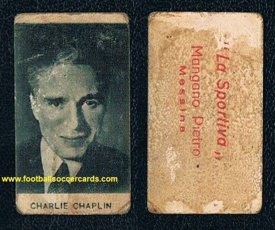 1930 La Sportiva CHARLIE CHAPLIN Mangano Pietro, Messina ITALY card