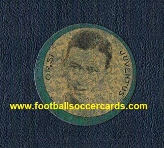 1930  LEGEND Raimundo Orsi Juventus Argentina Italy DEA Gettone Sport card  World Cup Winning goal!