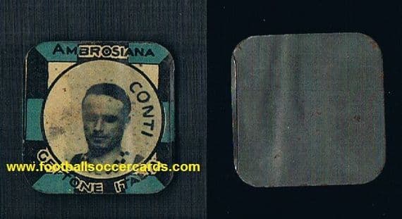 1930 Leopoldo Conti, Int'l Cup Winner 1930 pre-World Cup & Inter legend Gettone Italia DEA metal