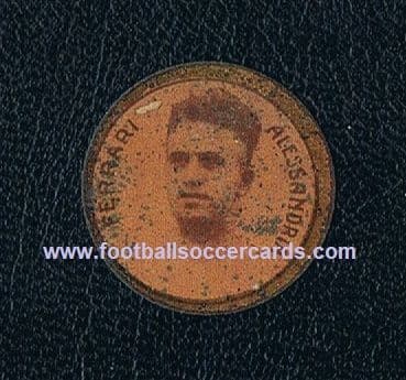 1930 rookie card DEA metal disc Giovanni Ferrari 2x WC winner Alessandria