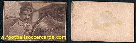 1930 ROOKIE card of Alfieri Maserati, the F1 legend