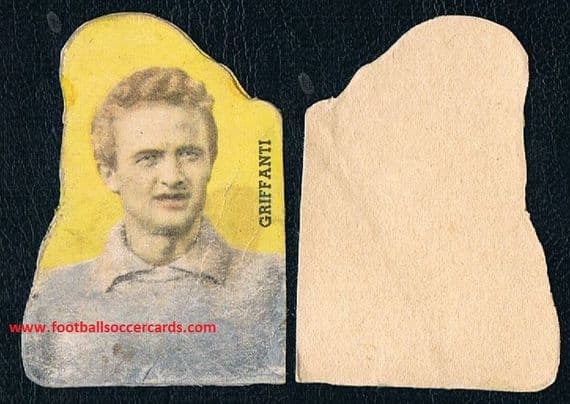1930 's Luigi Griffanti, unusual die-cut trade card, FIORENTINA Torino & Italy goalie