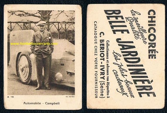 1930 's Malcolm Campbell early '30s Chicoree Belle Jardiniere French trade card