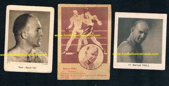 1930 's Marcel Thil World Champ boxer rated 2nd Greatest European boxer EVER across all weights, x3