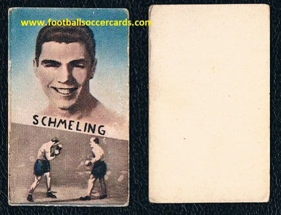 1930 's Max Schmeling STUNNING trade card of the WORLD CHAMPION HOF boxer, from Italy