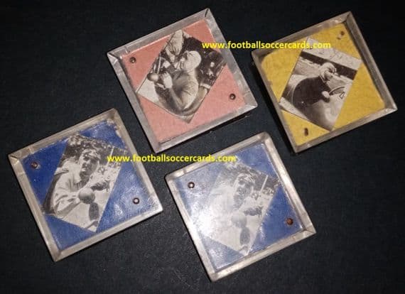 1930 's Nuvolari celluloid pogs, original Italian unusual cards of the F1 legend, unknown maker