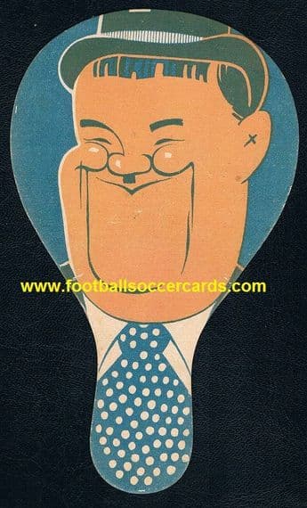 1930's Oliver Hardy Ollie Spanish fan-trade card by Vicenta Domingo