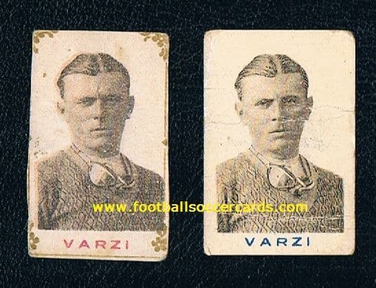 1930 's pair of VARZI trade cards from Italy, Majestic and anonymous