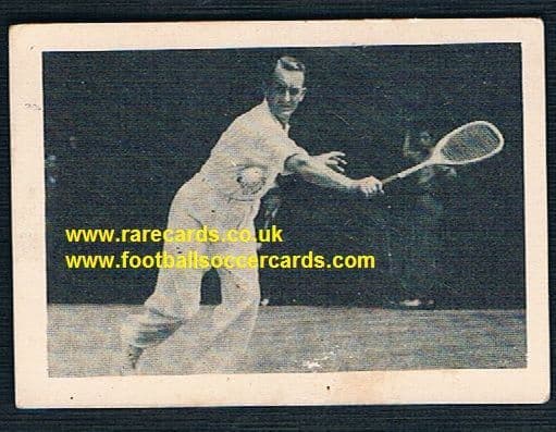 1930's South African Tobacco Cape Town World of Sport Jack J H Crawford World No.1 tennis card 73
