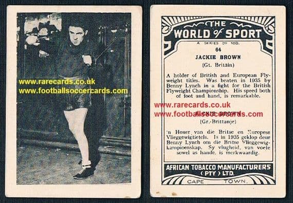 1930's South African Tobacco World boxer Jackie Brown